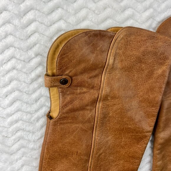 Vtg Womens Knee High Leather Riding Style Boots 1.5 Heel Sz 6.5 US- 37 EU Y2K - Picture 13 of 15